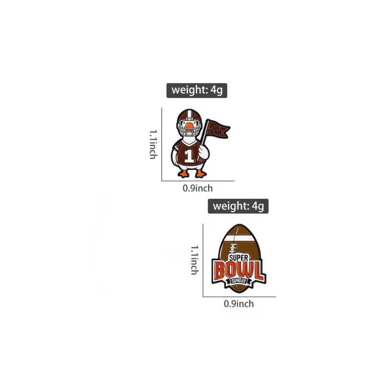 Super Bowl Sunday – Football  Pin Set