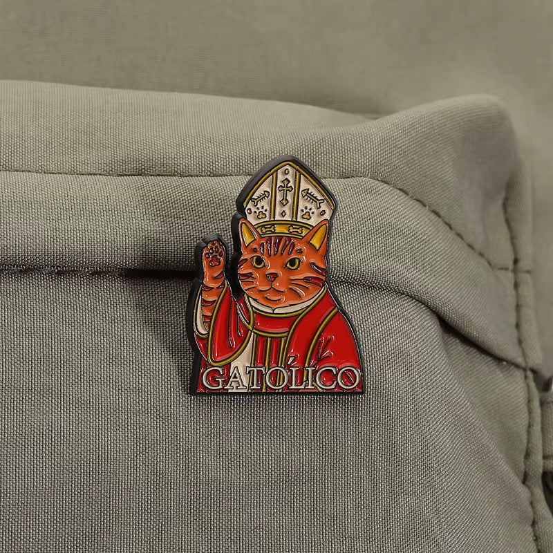 „Gatólico" Papst-Katzen Pin