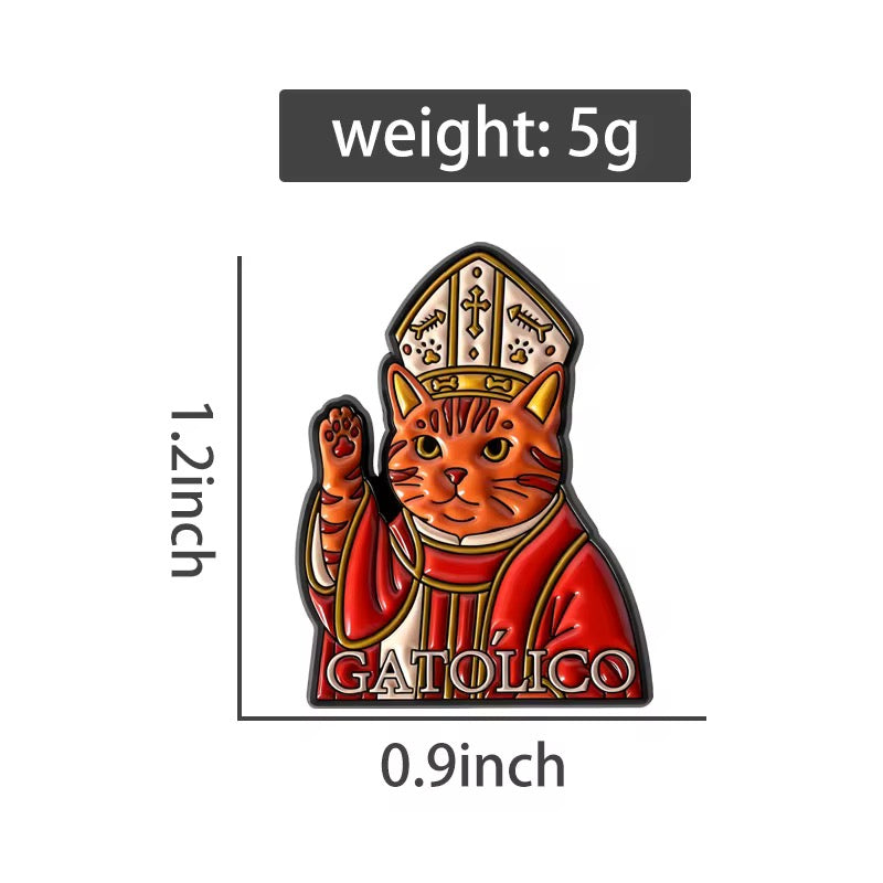 „Gatólico" Papst-Katzen Pin