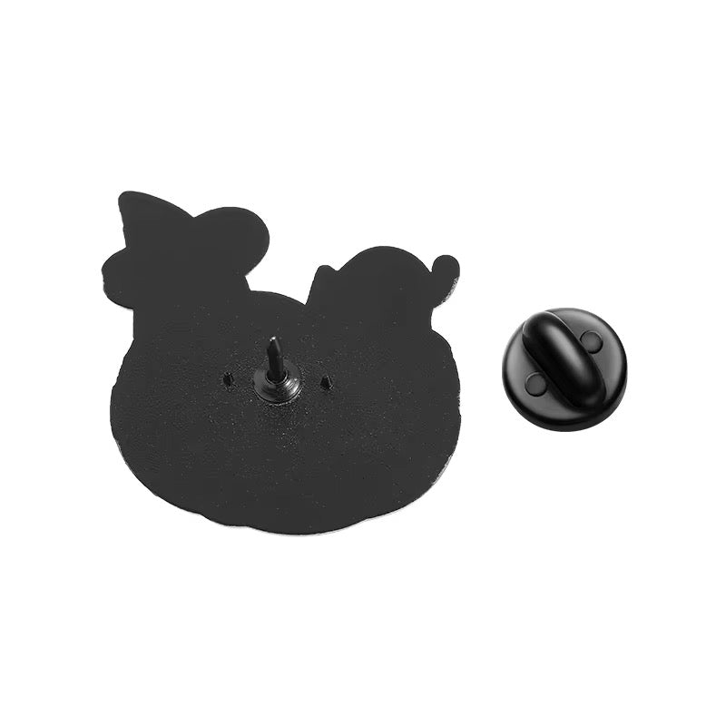 🎃 Halloween Pin Set – Kürbis, Geist & schwarze Katze 4er Set