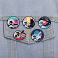 Japanische Wellen Design 5er Set Pin