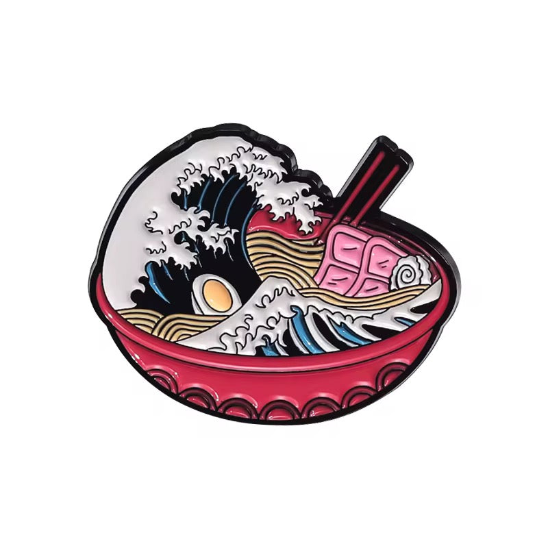 Japanische Wellen Design 5er Set Pin