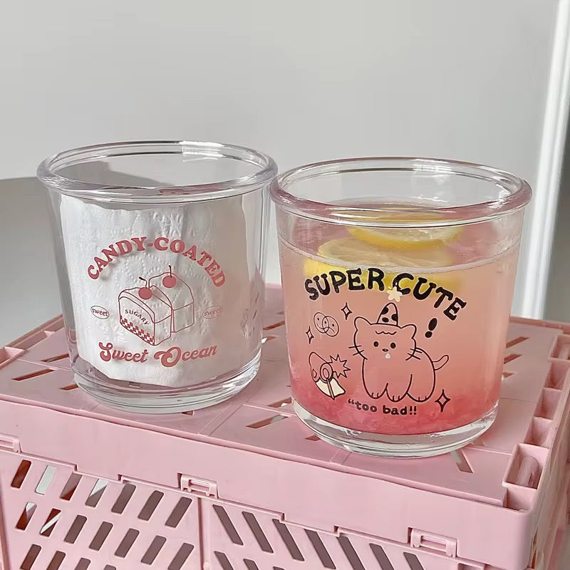 Cartoon 350 ml Trinkglas – Super Cute & Candy-Coated
